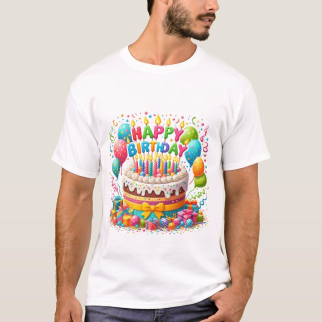 Camisetas de cumpleaños felices personalizadas de  (Anverso)