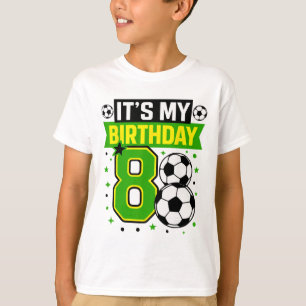 Camisetas de Cumpleaños Niño 8 Fútbol Es Mi 8º Cum