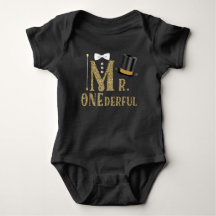 Camisetas de cumpleaños número uno de Mr ONEderful