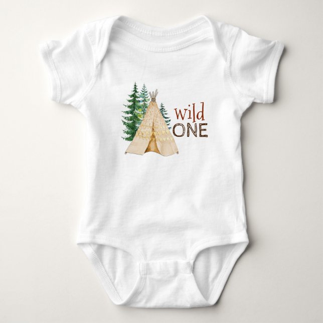 Camisetas de cumpleaños para bebé salvaje (Anverso)