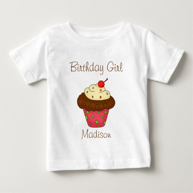 Camisetas de cumpleaños personalizados chica de cu (Anverso)