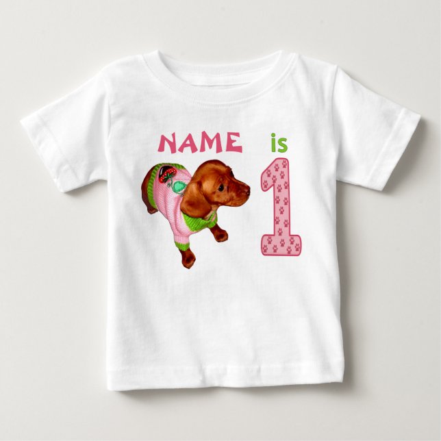 Camisetas de cumpleaños personalizados para Chicas (Anverso)