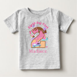 Camisetas de cumpleaños segundo de helado para niñ