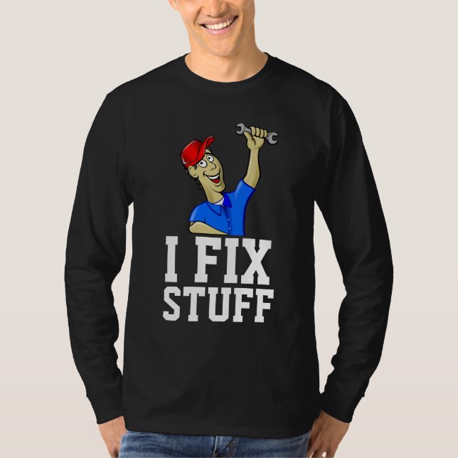 Camisetas de DAD 'I FIX STUFF" Handyman Tees (Anverso)