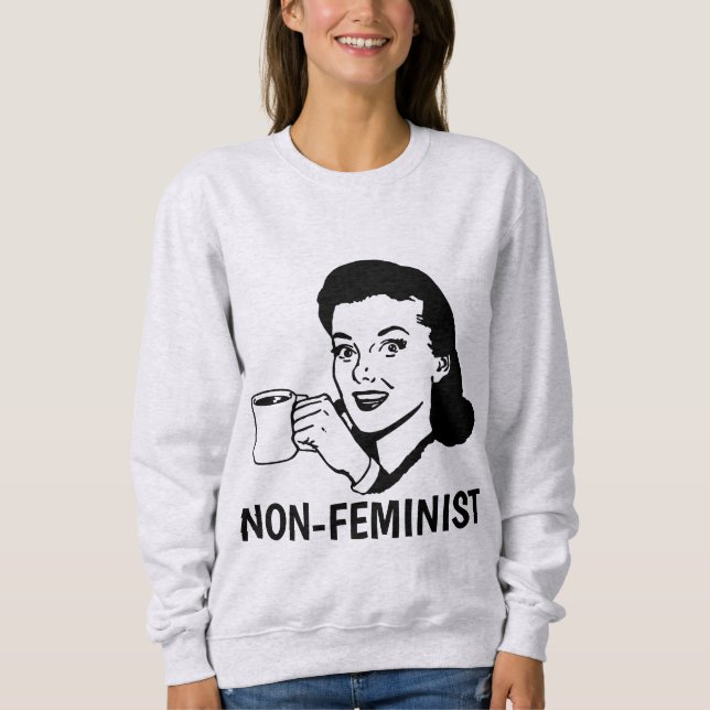 Camisetas de damas, no feministas, no feministas (Anverso)