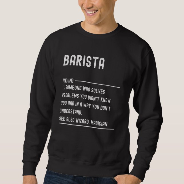 Camisetas de definición de barista título de traba (Anverso)