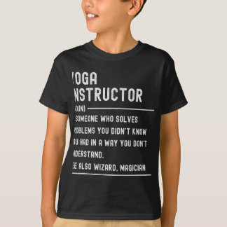 Camisetas de definición de instructor de yoga títu