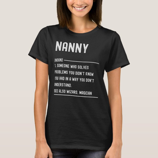 Camisetas de definición de nana Gracioso cargo de  (Anverso)