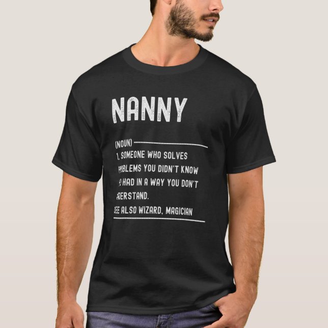 Camisetas de definición de nana Gracioso cargo de  (Anverso)