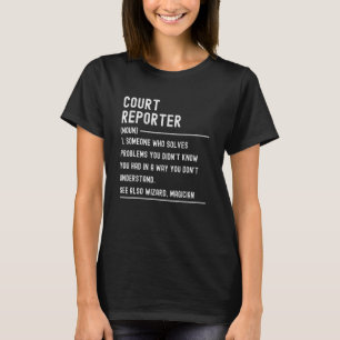 Camisetas de definición de reportero judicial Funn