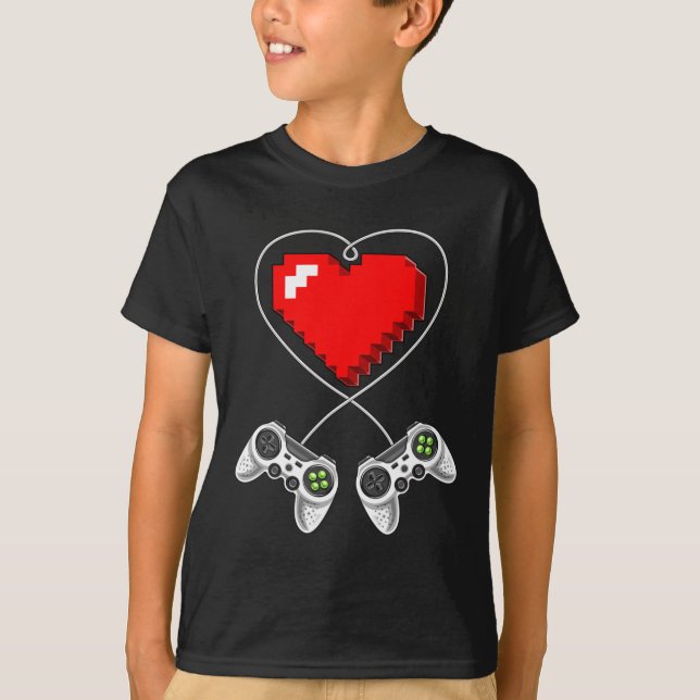 Camisetas de día Video Game Controller Heart Gamer (Anverso)