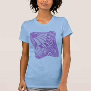 camisetas de dibujo abstractas de color violeta ro