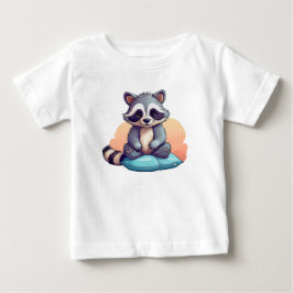 Camisetas de dibujos animados adorables de mapache