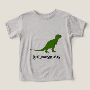 Camisetas de dinosaurios del tiranosaurio verde