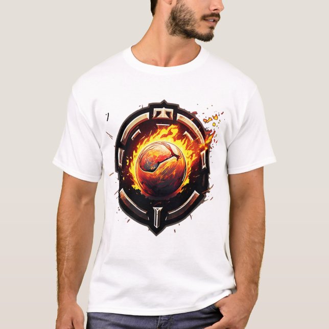 Camisetas de diseño de bola de fuego (Anverso)