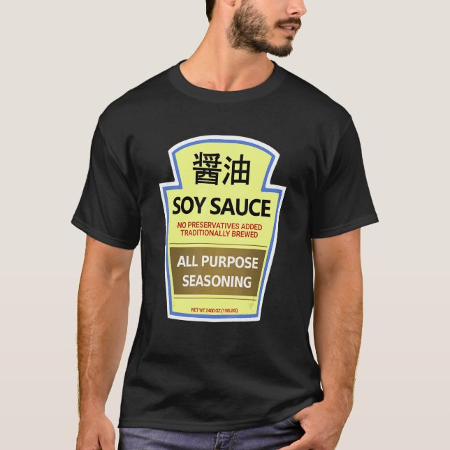 Camisetas de disfraz perezosas Botella de salsa de (Anverso)