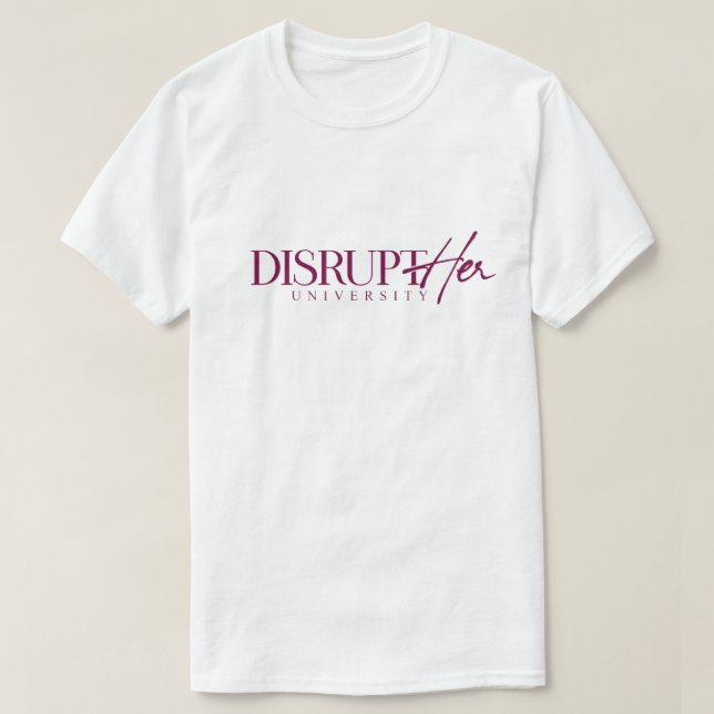 Camisetas de DisruptHER University (Diseño del anverso)