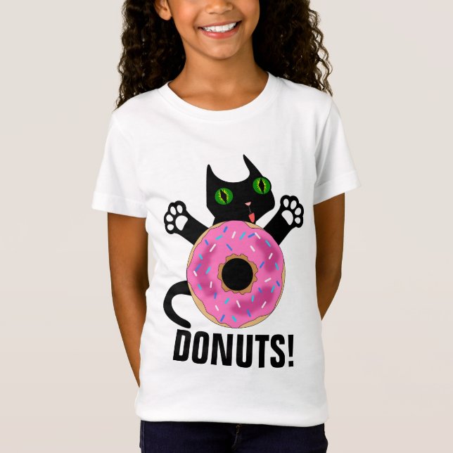 Camisetas de DONUT CAT Tees divertidos (Anverso)