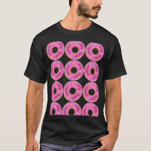 CAMISETAS DE DONUT DE COLOR ROSA