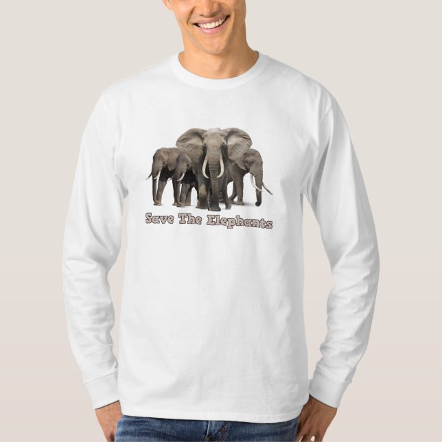 Camisetas de elefantes africanos (Anverso)