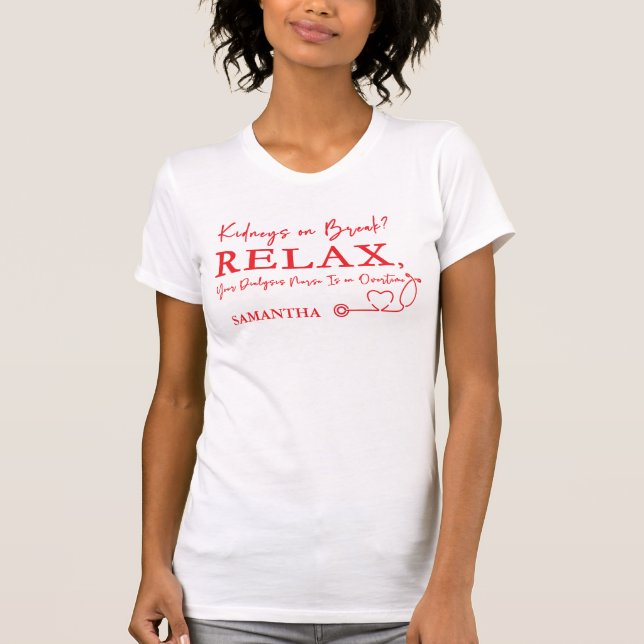 Camisetas de Enfermera de Diálisis con Citas de Es (Anverso)