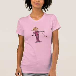 Camisetas de enfermería de manicura con mango blon