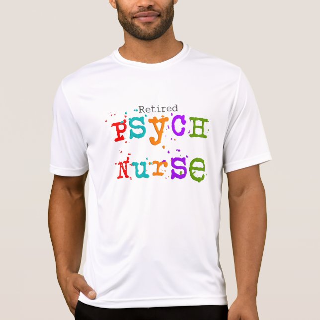 Camisetas de enfermería de psiquiatría jubiladas y (Anverso)