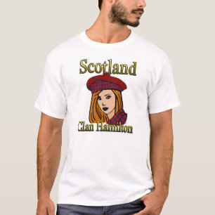 Camisetas de Escocia del tartán de Hamilton del