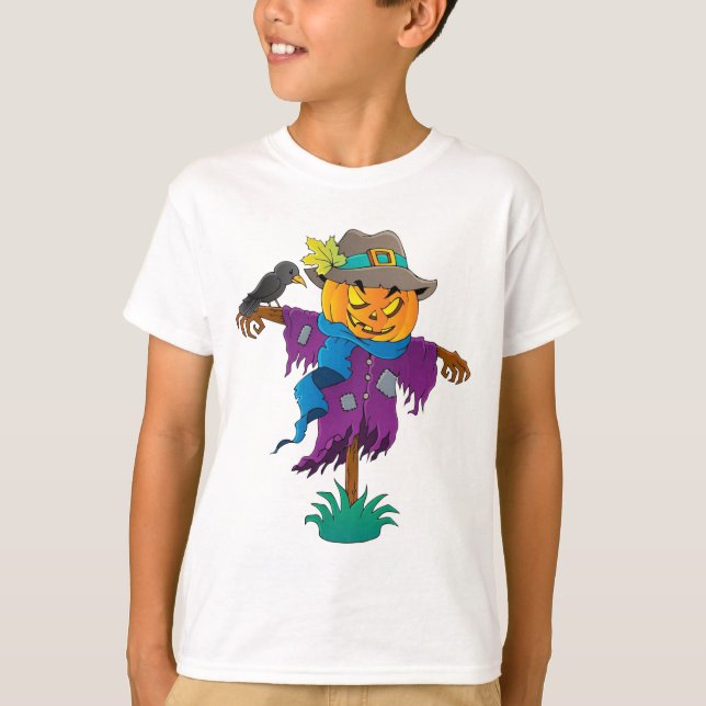 camisetas de espantapájaros de halloween (Anverso)