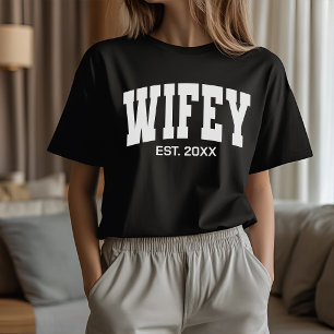 Camisetas de Esposa y Esposo a Juego para Recién C