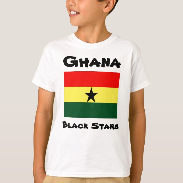 Camisetas de estrellas negras de Ghana para niños (Anverso)