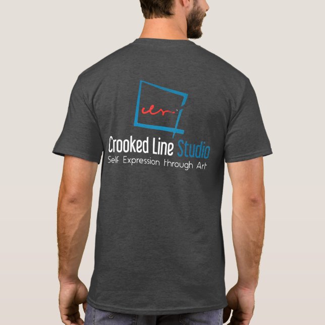 camisetas de estudio de línea cruzada (Reverso)