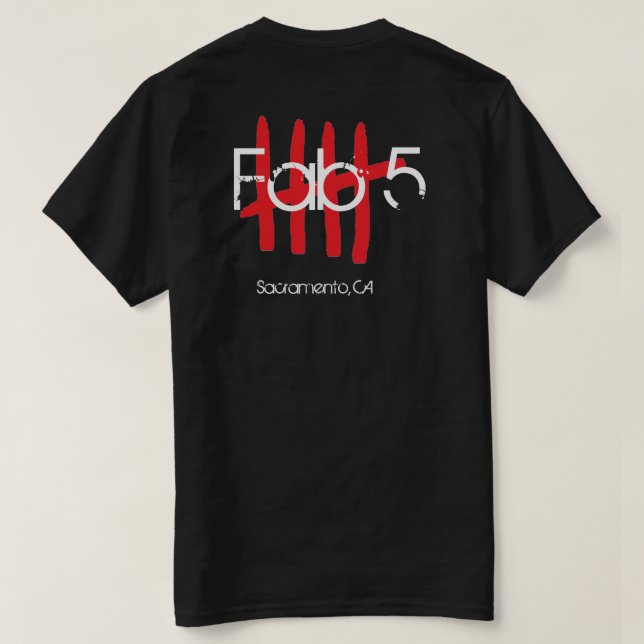 CAMISETAS de FAB 5 (Reverso del diseño)