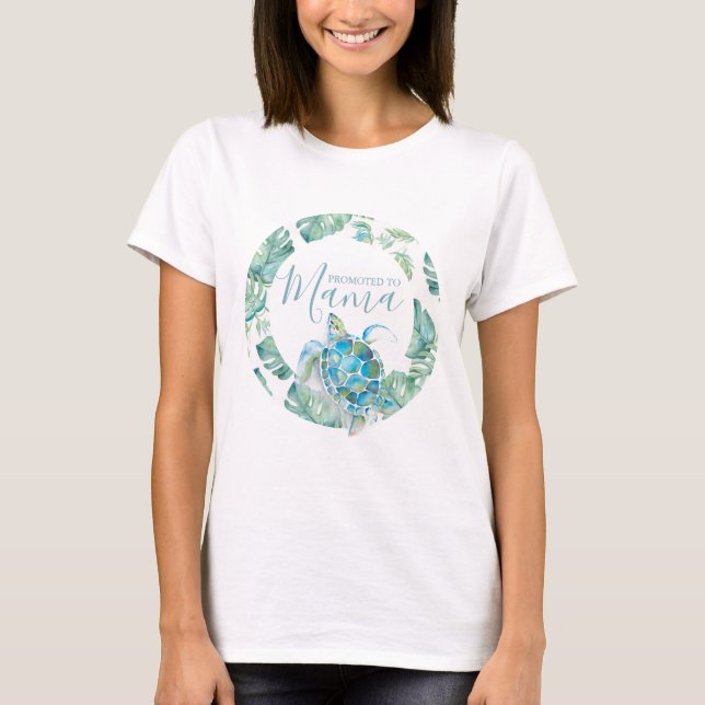 Camisetas de familia de Baby Shower maman tortuga  (Anverso)