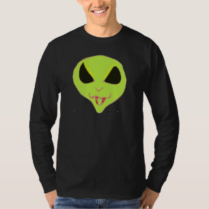 Camisetas de fanáticos de Alien verde asustado