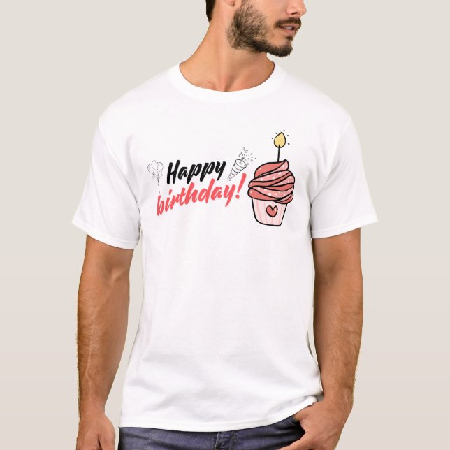 camisetas de feliz cumpleaños (Anverso)