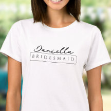 Camisetas de fiesta de soltera minimalistas y eleg