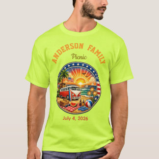 Camisetas de fiesta familiar coloridas
