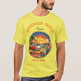 Camisetas de fiesta familiar coloridas