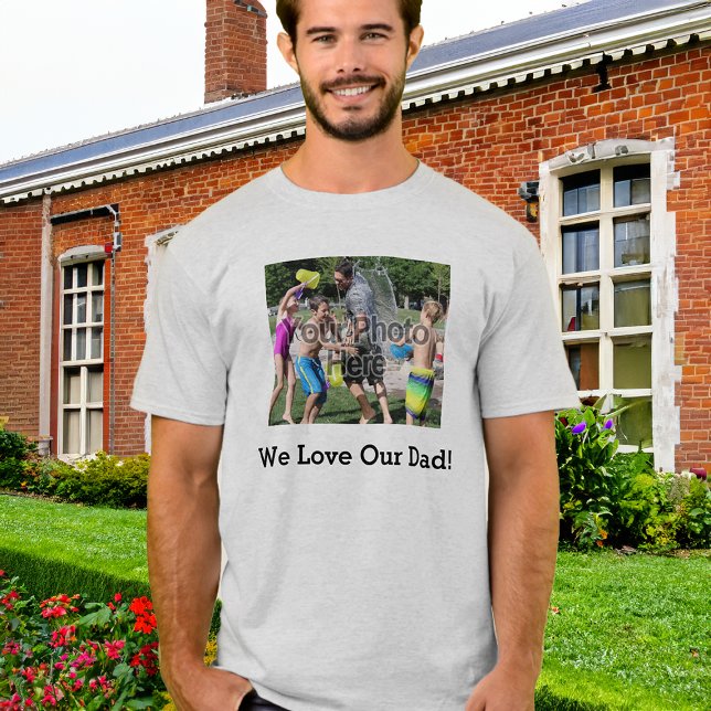 Camisetas de fotografía del Personalizado del Día  (custom photo tshirt for fathers day)