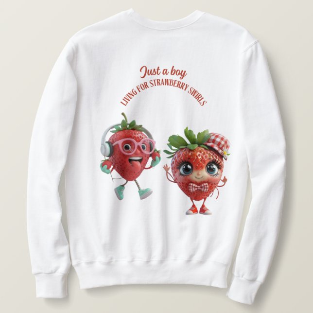 Camisetas de fresa para hombres (Reverso del diseño)
