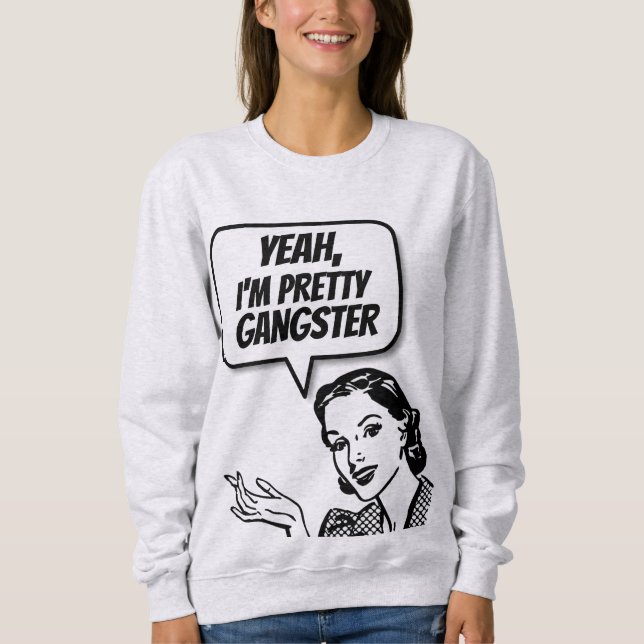 CAMISETAS DE FUNCIÓN "GANGSTER" RETRO HOUSEWIFE (Anverso)