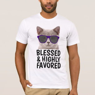 Camisetas de gato cristianas, bendecidas y altamen