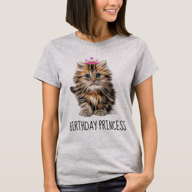 Camisetas de gato de cumpleaños, PRINCESS (Anverso)