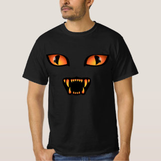 Camisetas de gato de Halloween Camisas negras de g