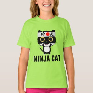 Camisetas de gato divertidas para niños NINJA CAT