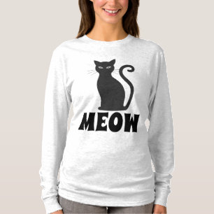 CAMISETAS DE GATO NEGRO MEOW