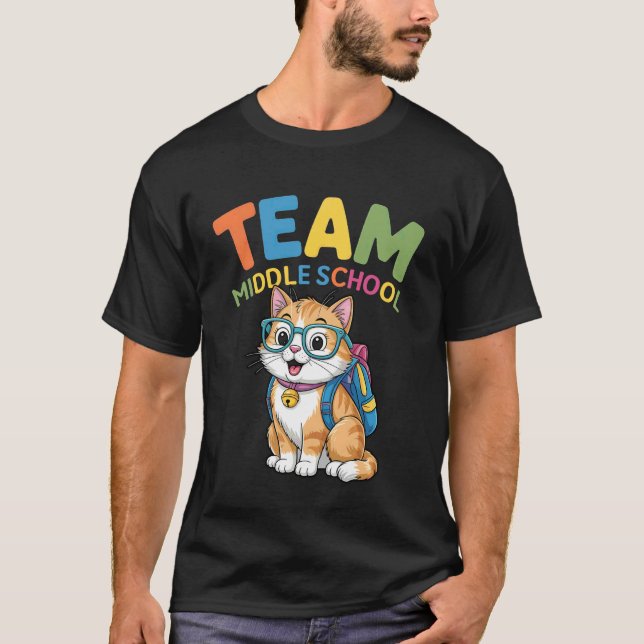 Camisetas de gato para volver al cole para chicos  (Anverso)