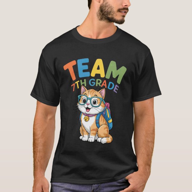 Camisetas De Gatos De Regreso A La Escuela Equipo  (Anverso)