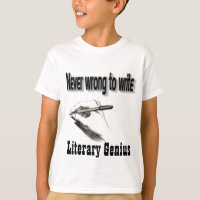 camisetas de genio literario